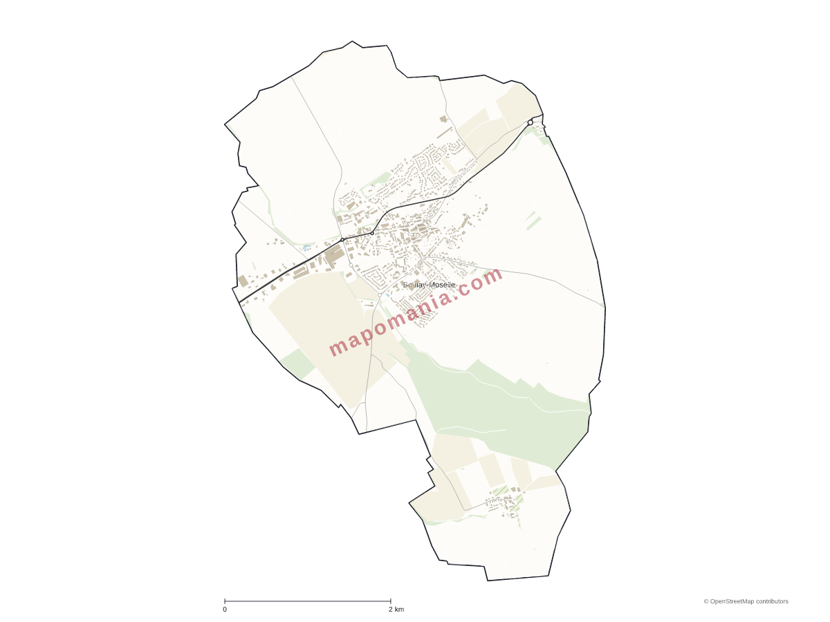 Carte de Boulay-Moselle à personnaliser
