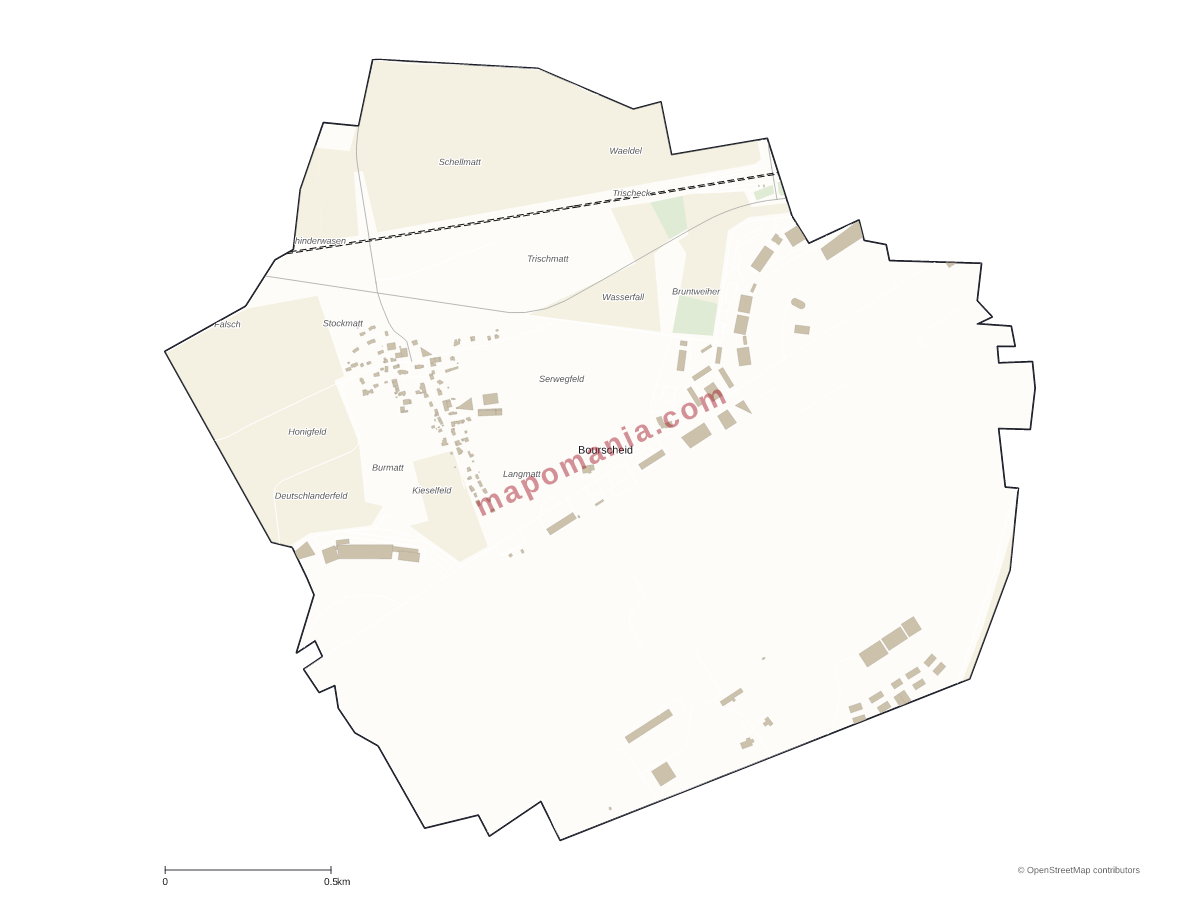 Carte de Bourscheid à personnaliser