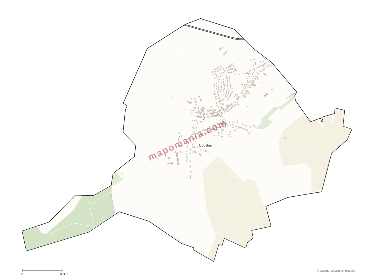 Carte de Bousbach à personnaliser
