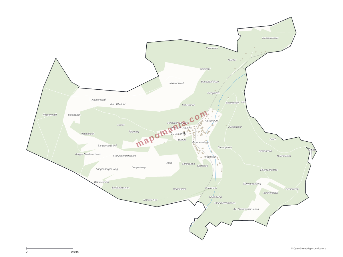 Carte de Bousseviller à personnaliser