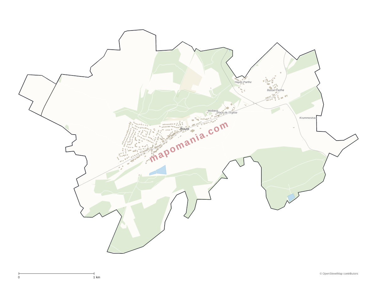 Carte de Boust à personnaliser