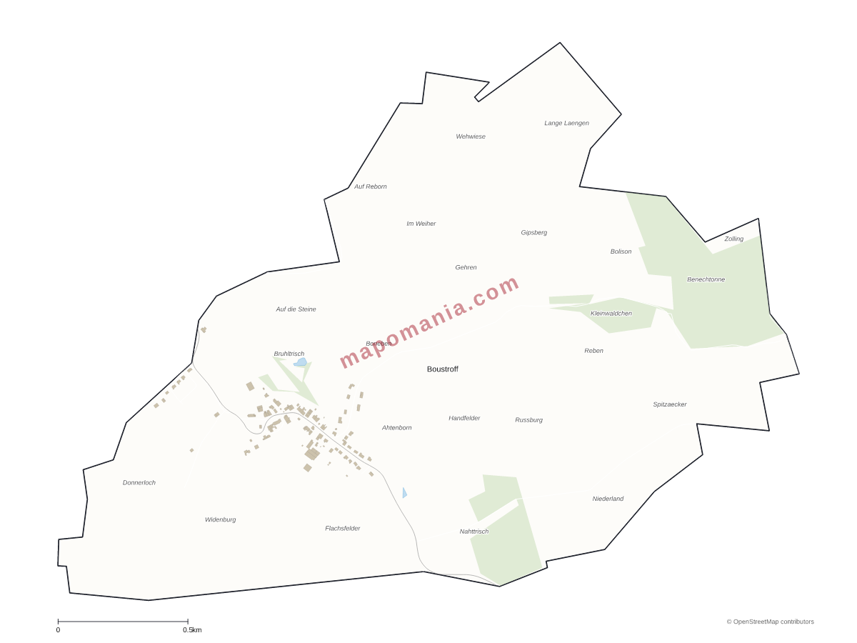 Carte de Boustroff à personnaliser