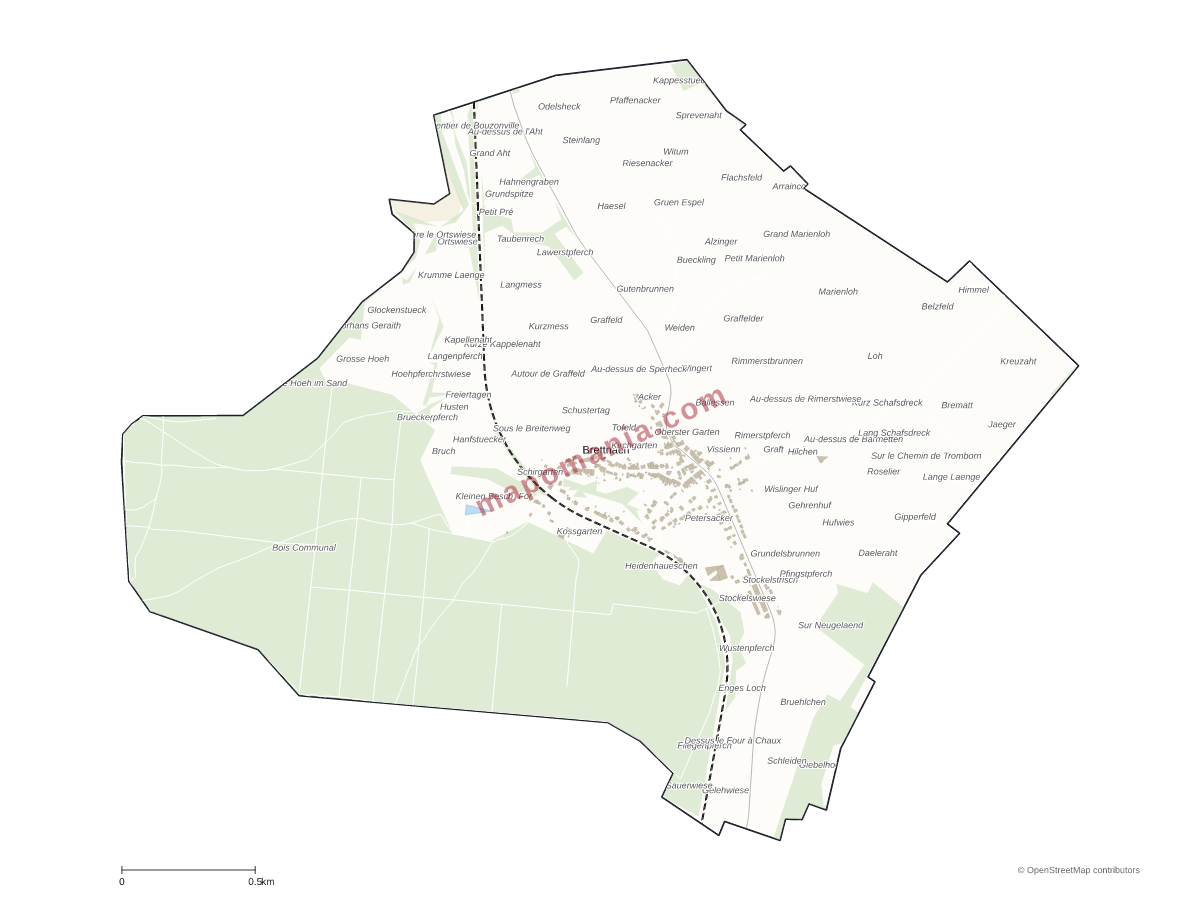 Carte de Brettnach à personnaliser