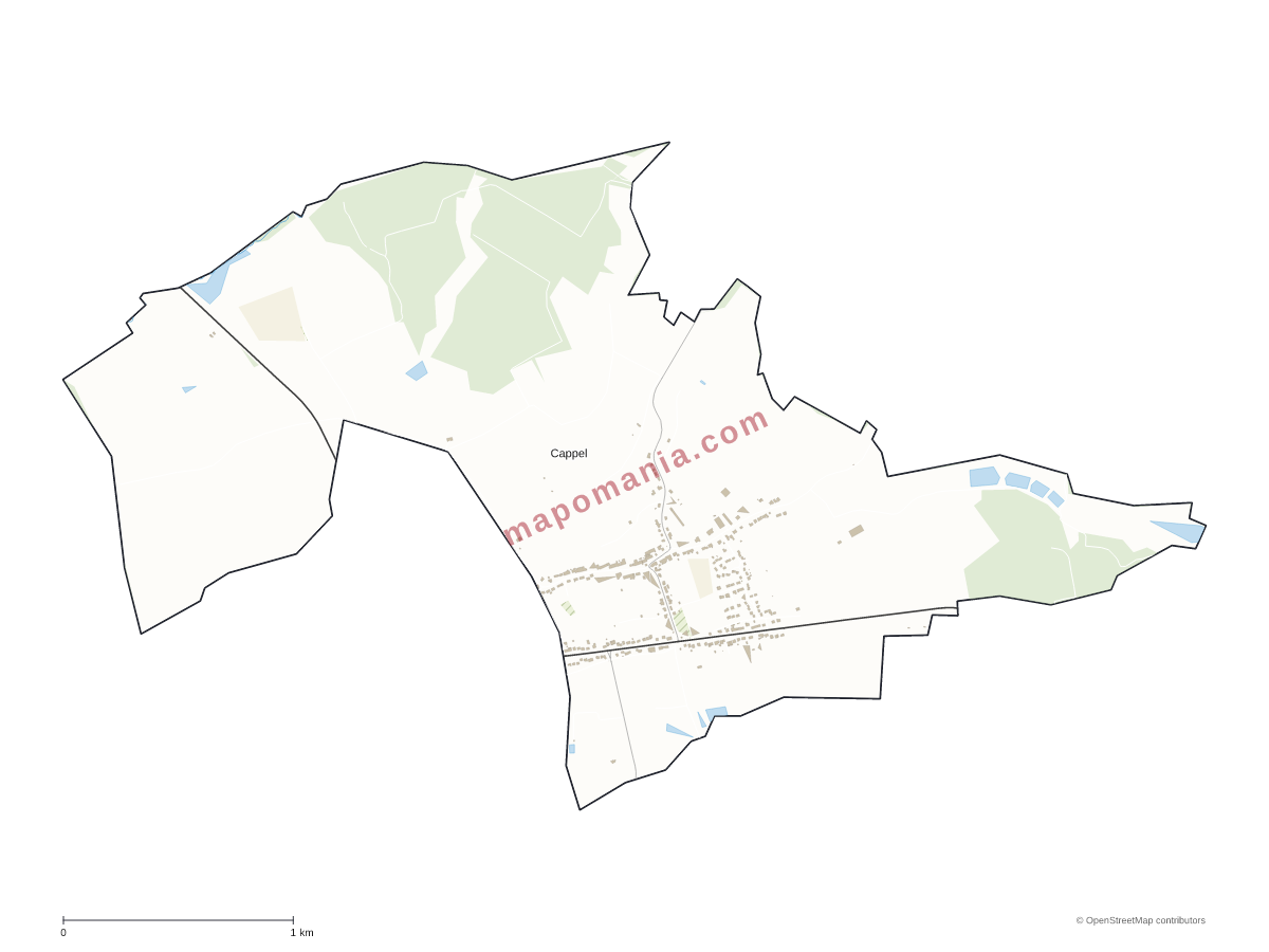 Carte de Cappel à personnaliser