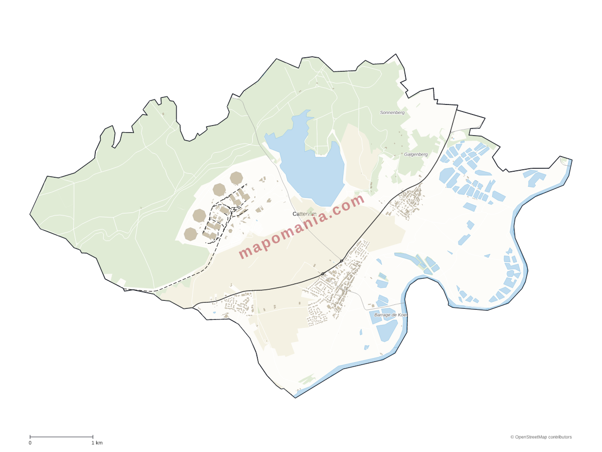 Carte de Cattenom à personnaliser
