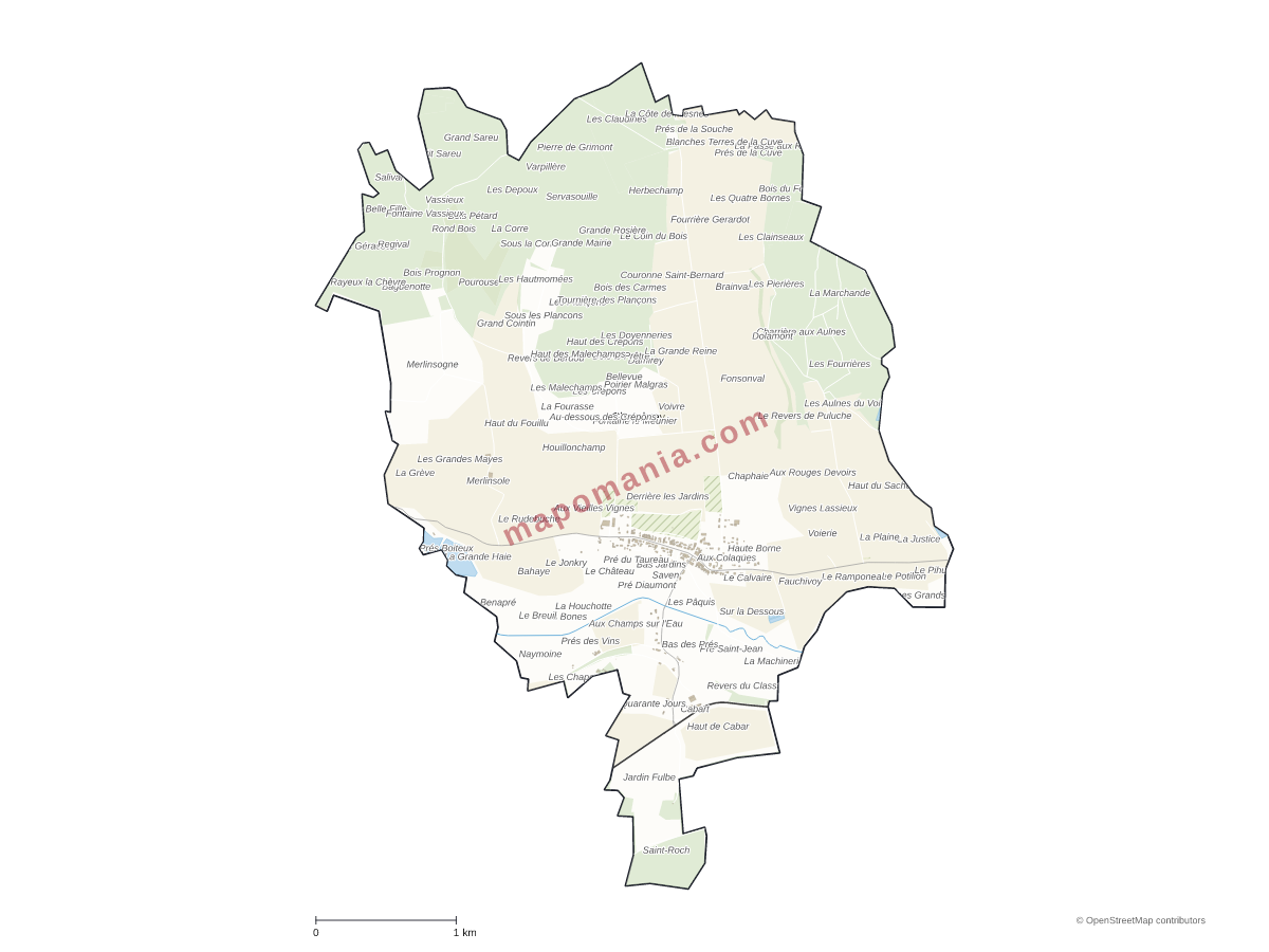 Carte de Chambrey à personnaliser