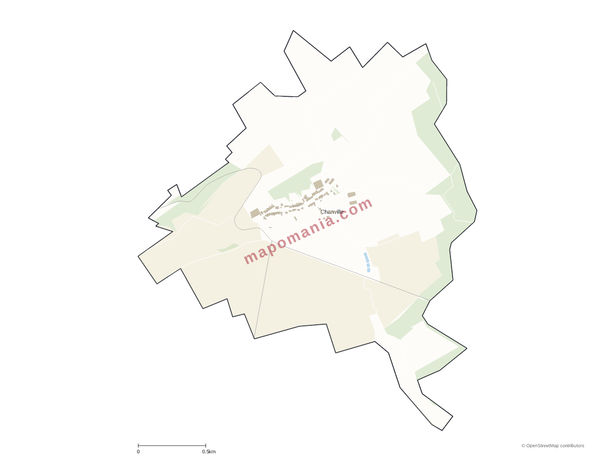 Carte de Chanville à personnaliser