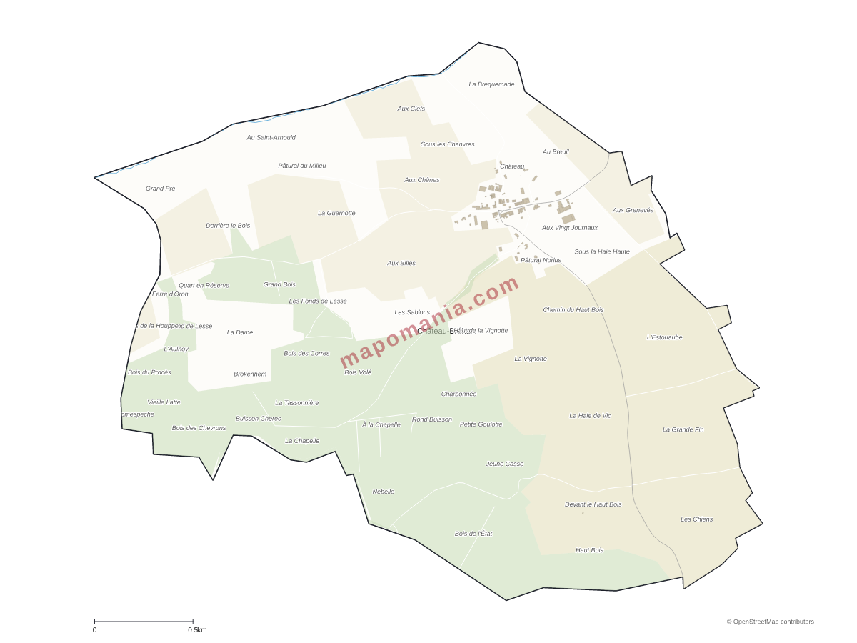 Carte de Château-Bréhain à personnaliser