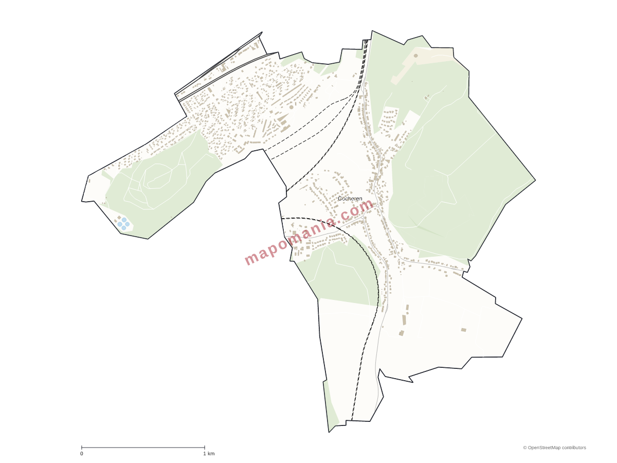 Carte de Cocheren à personnaliser