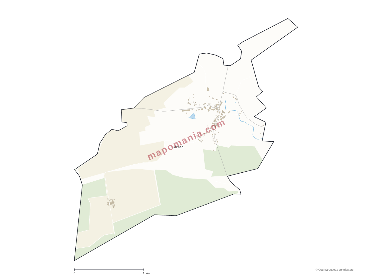 Carte de Colmen à personnaliser