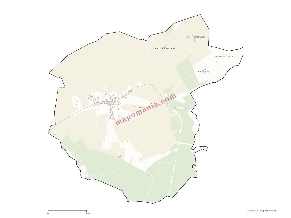 Carte de Coume à personnaliser