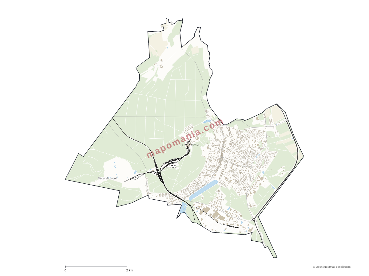 Carte de Creutzwald à personnaliser