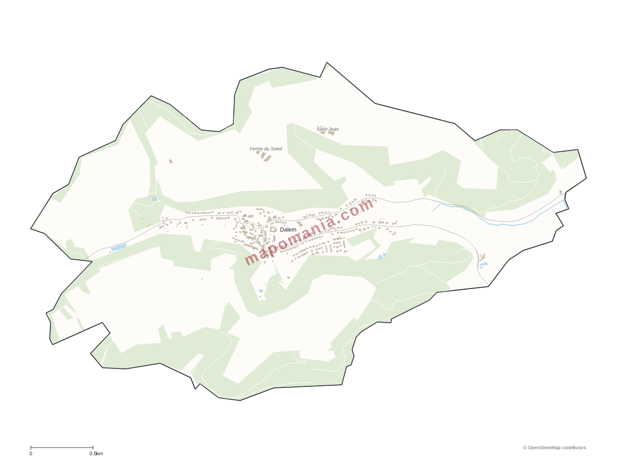 Carte de Dalem à personnaliser