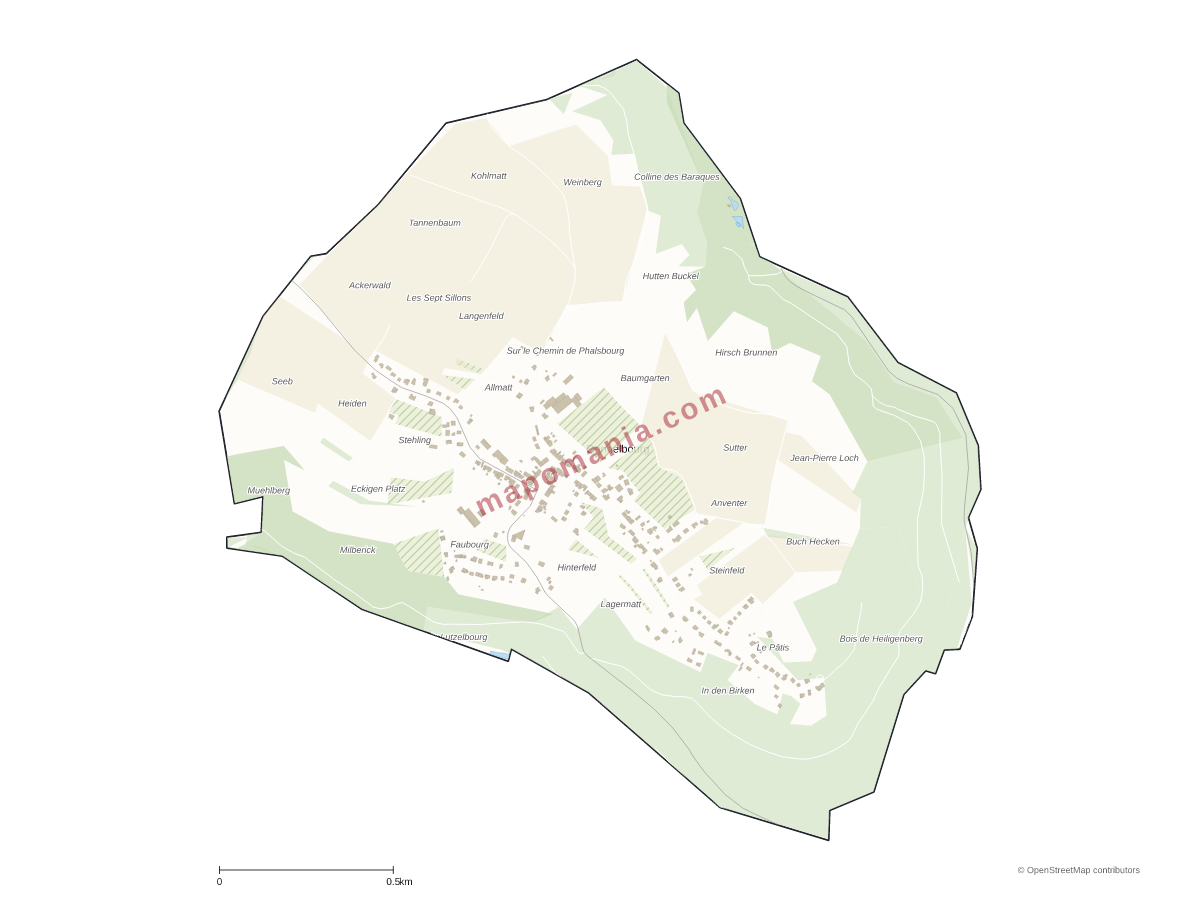 Carte de Dannelbourg à personnaliser
