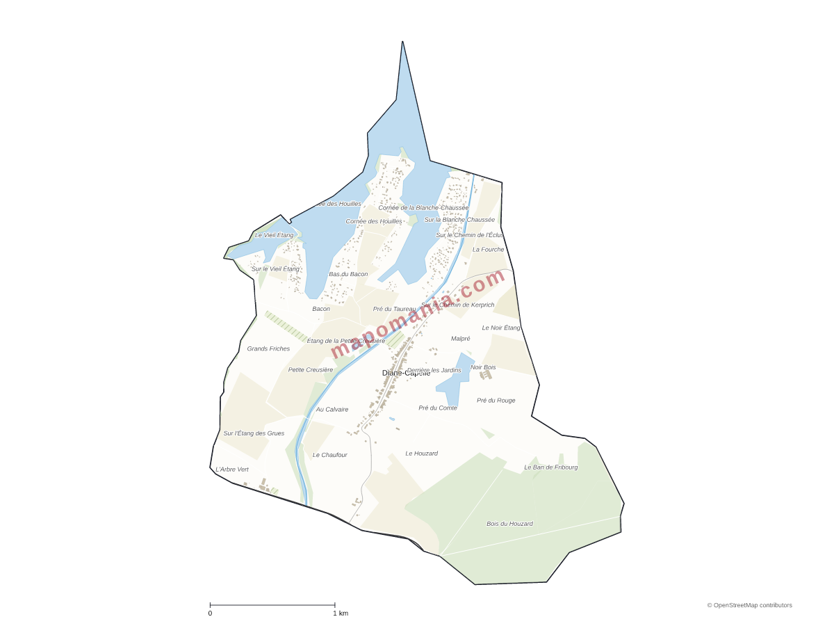 Carte de Diane-Capelle à personnaliser