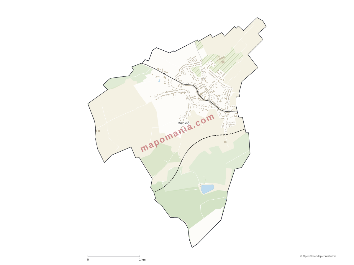 Carte de Diebling à personnaliser