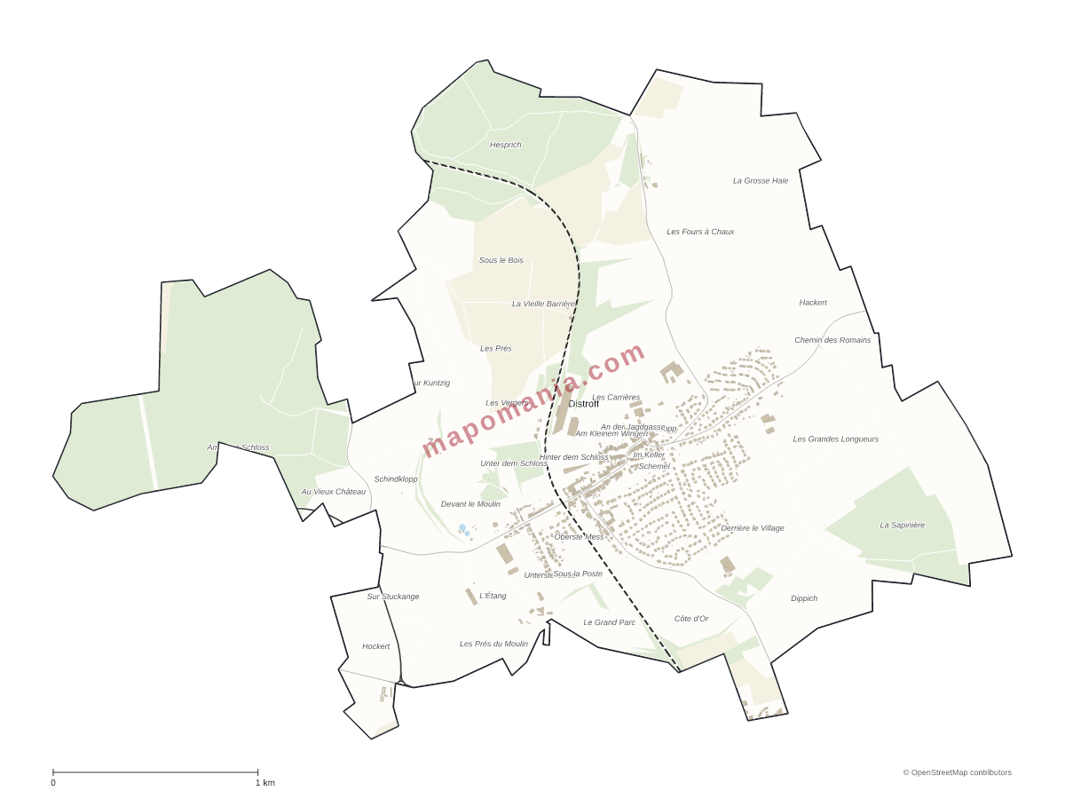 Carte de Distroff à personnaliser
