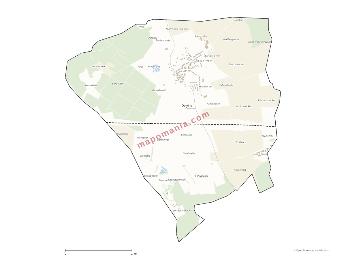 Carte de Dolving à personnaliser