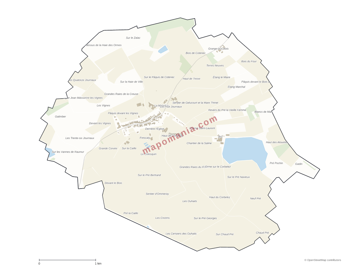 Carte de Donnelay à personnaliser