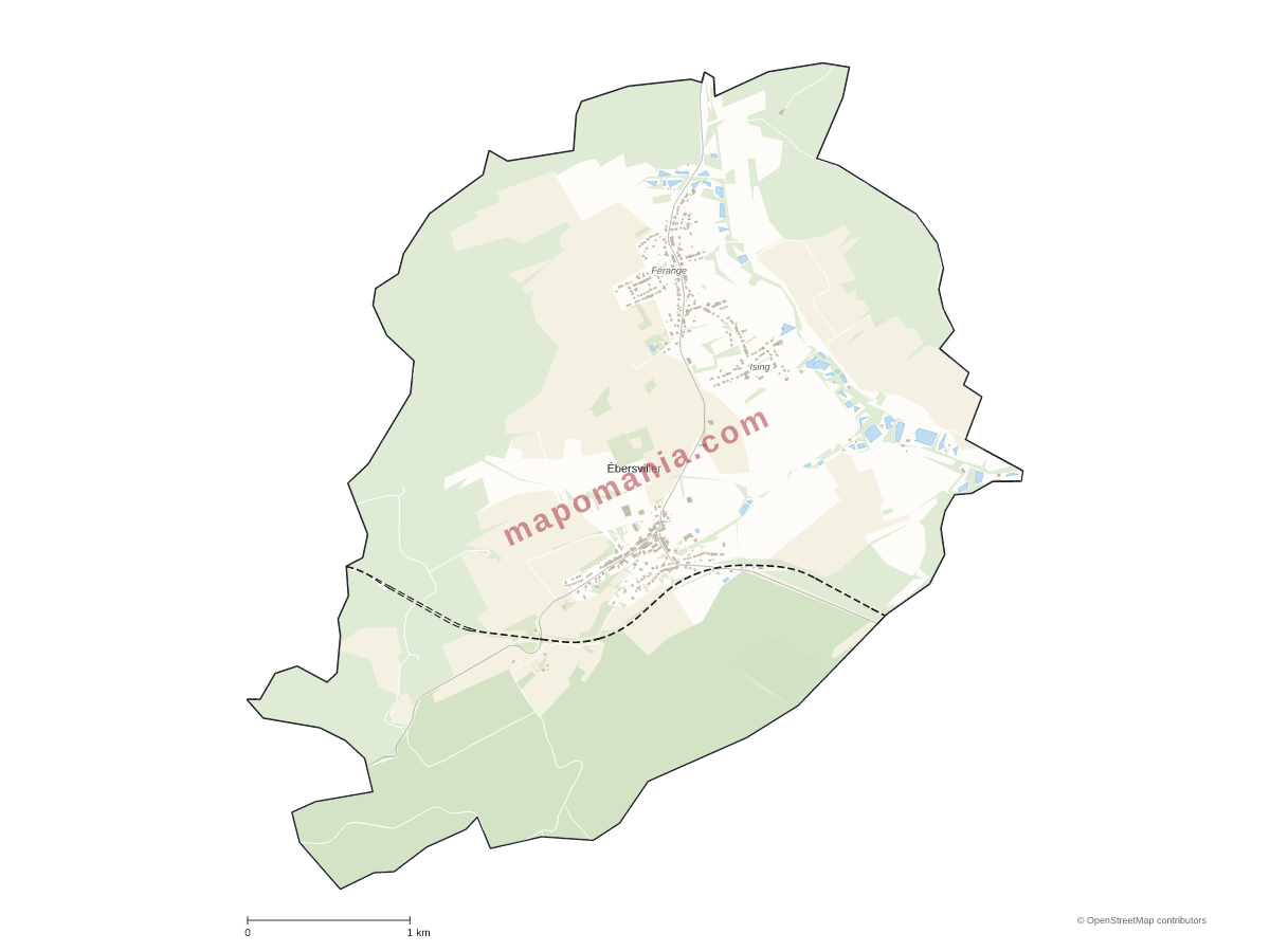 Carte de Ébersviller à personnaliser