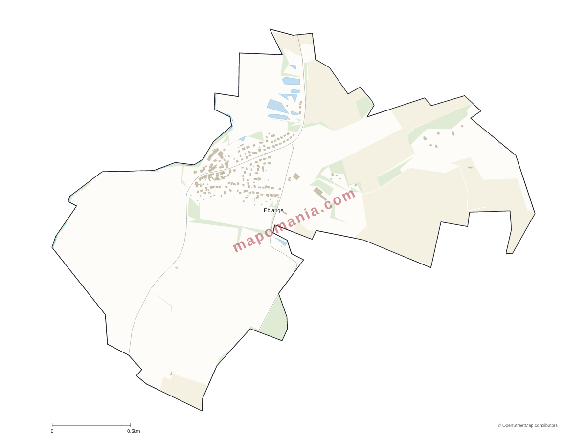 Carte de Éblange à personnaliser
