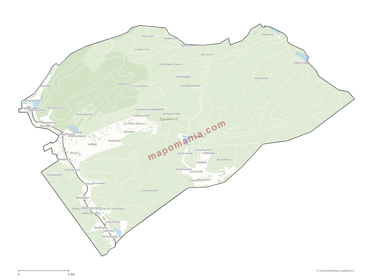 Carte de Éguelshardt à personnaliser