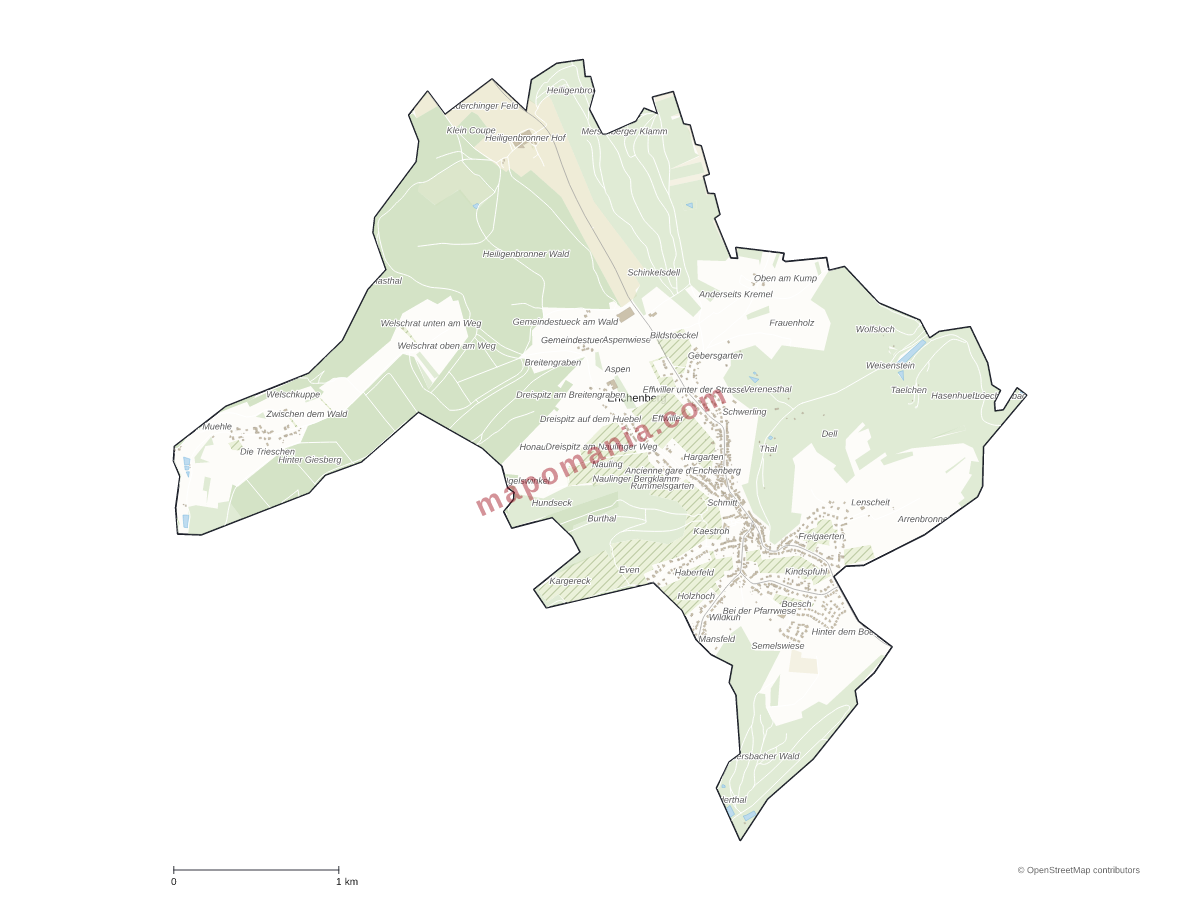 Carte de Enchenberg à personnaliser