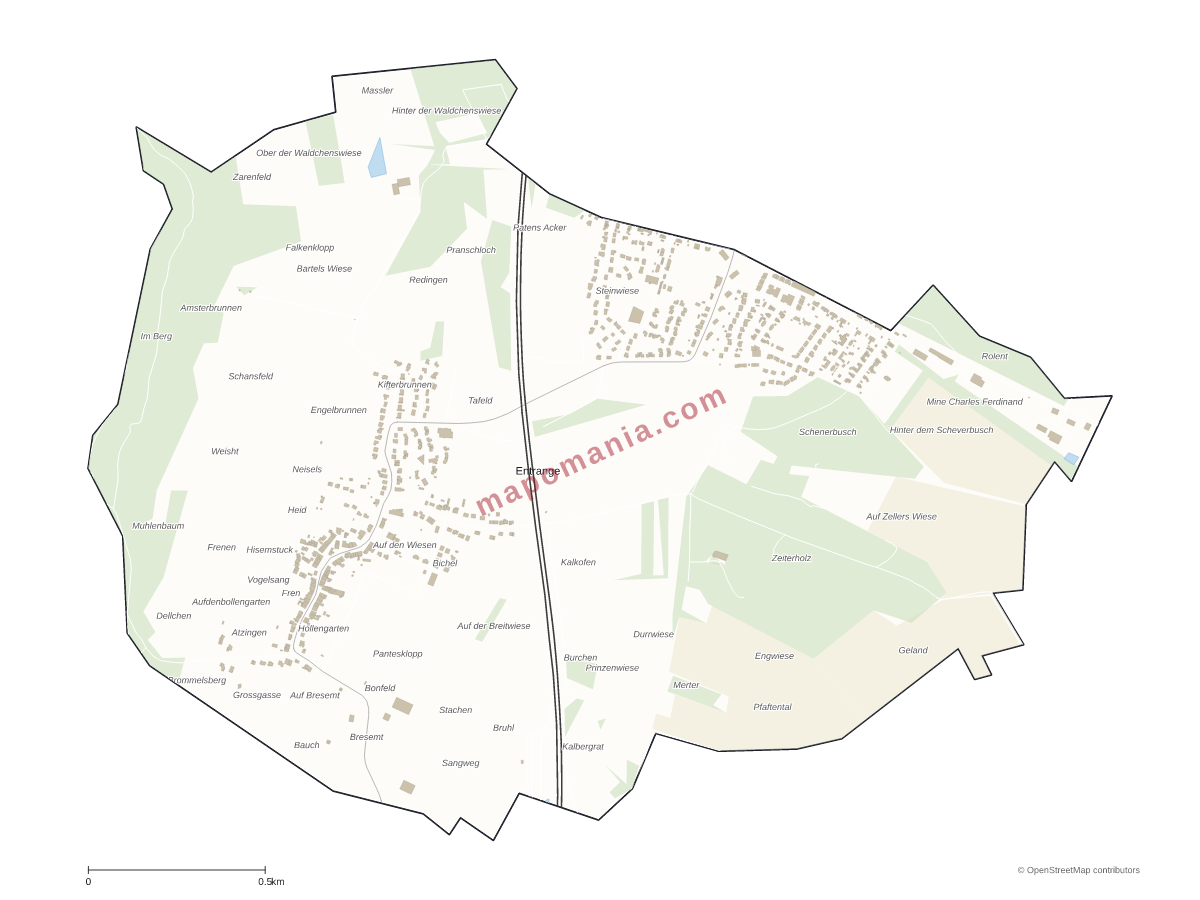 Carte de Entrange à personnaliser