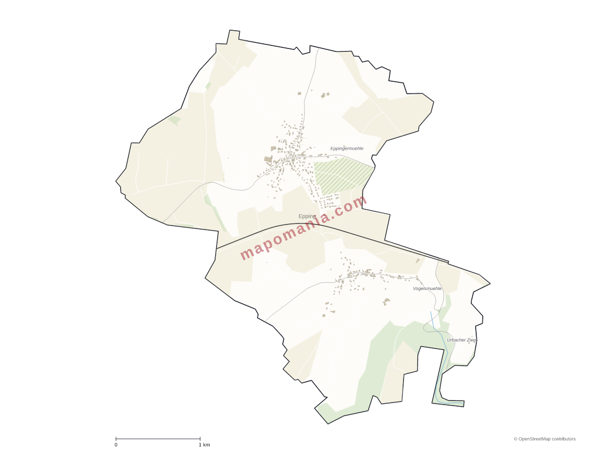 Carte de Epping à personnaliser