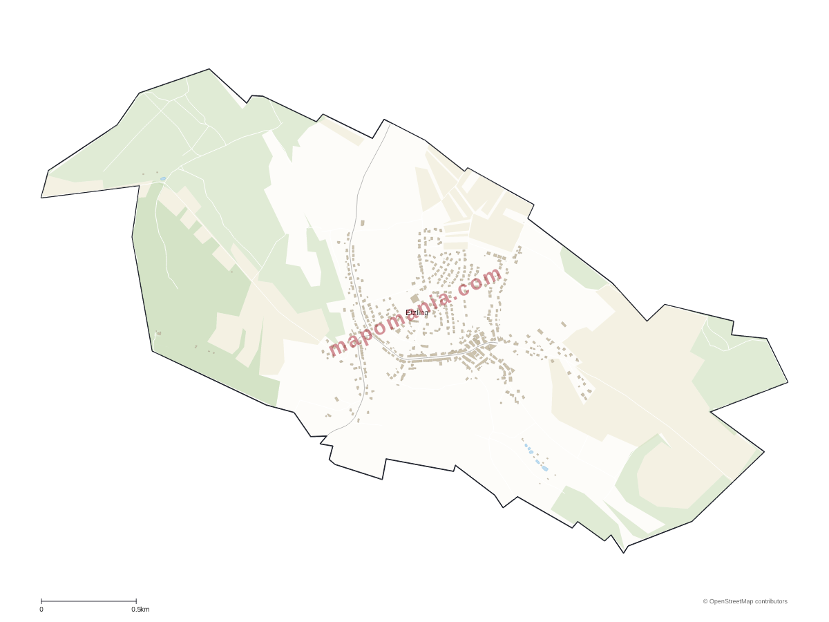Carte de Etzling à personnaliser