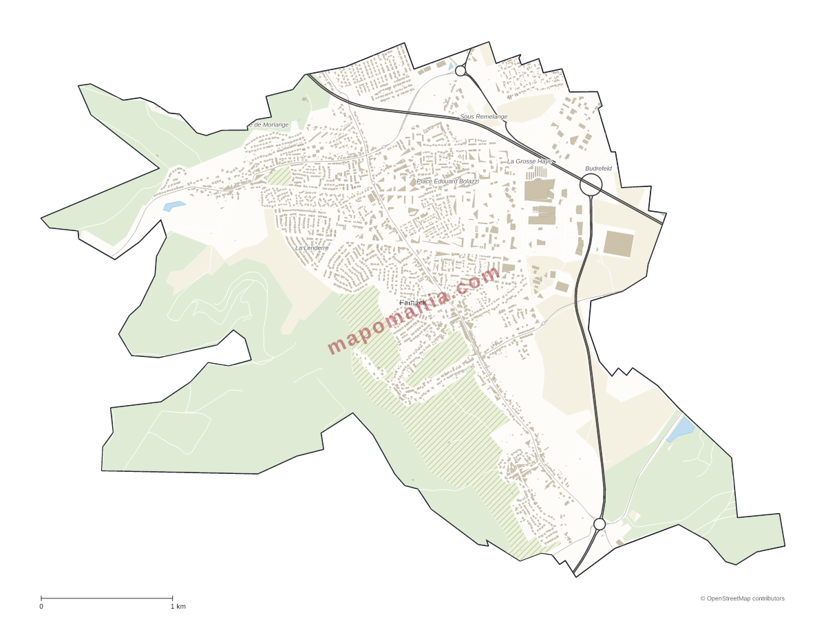 Carte de Fameck à personnaliser