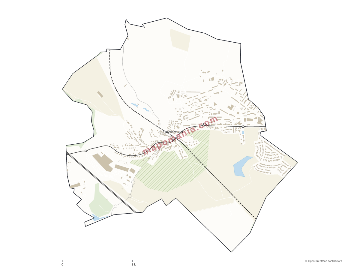 Carte de Farébersviller à personnaliser