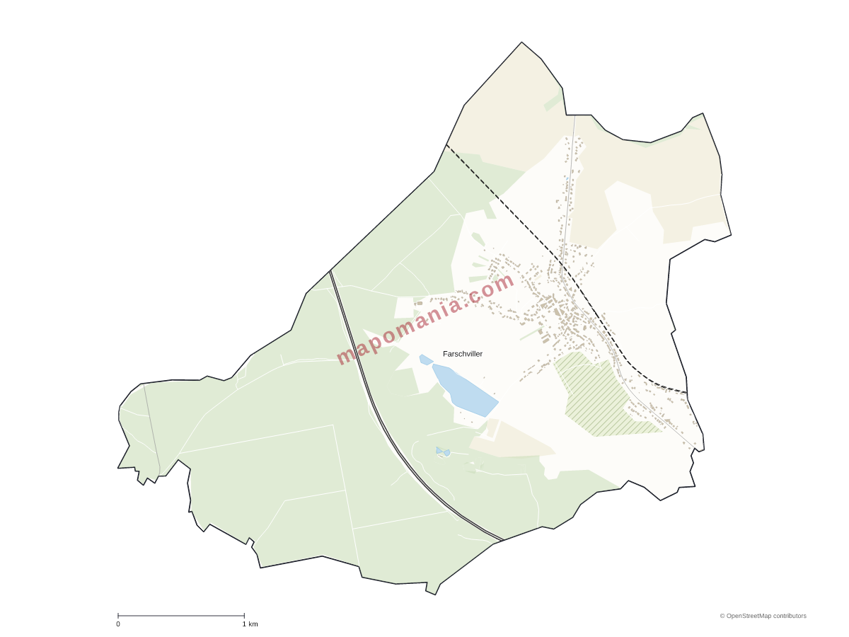 Carte de Farschviller à personnaliser