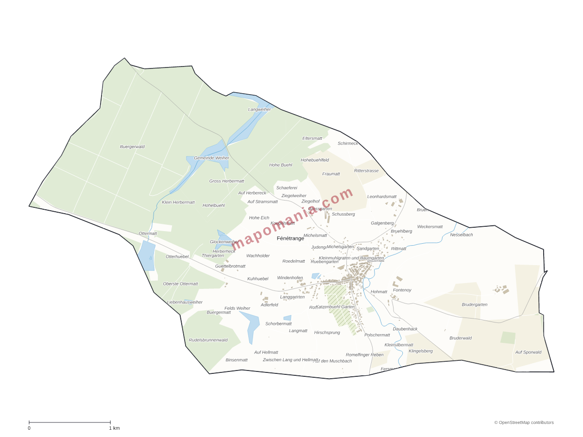 Carte de Fénétrange à personnaliser