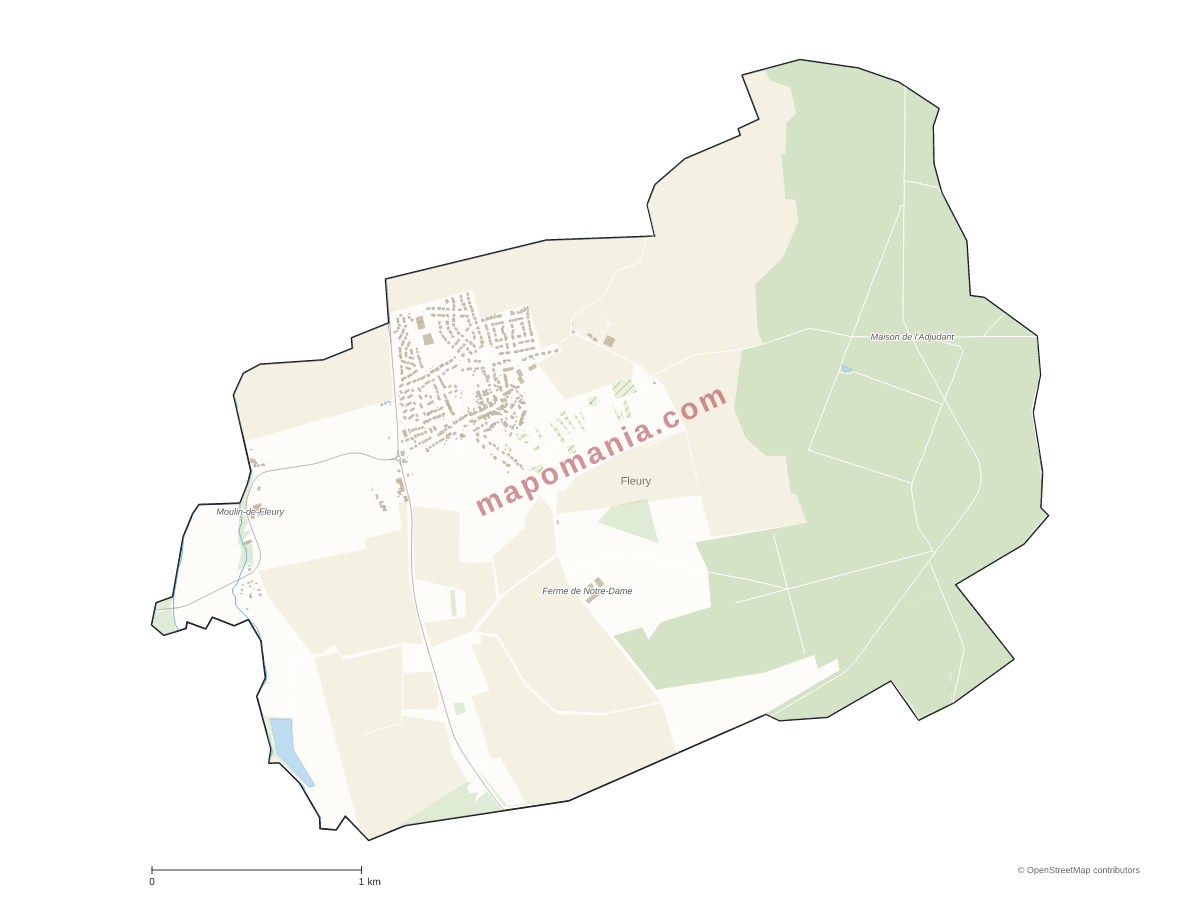 Carte de Fleury à personnaliser