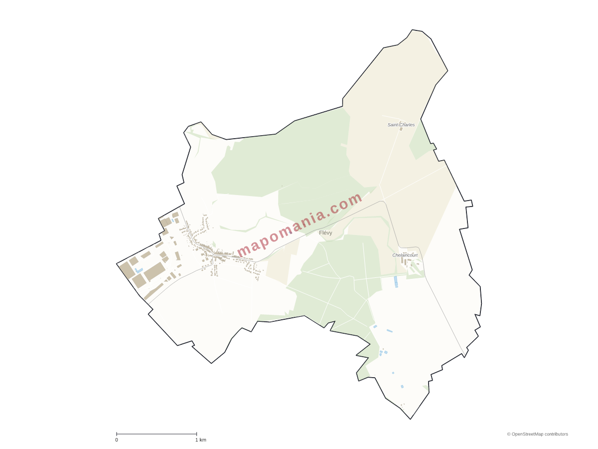 Carte de Flévy à personnaliser