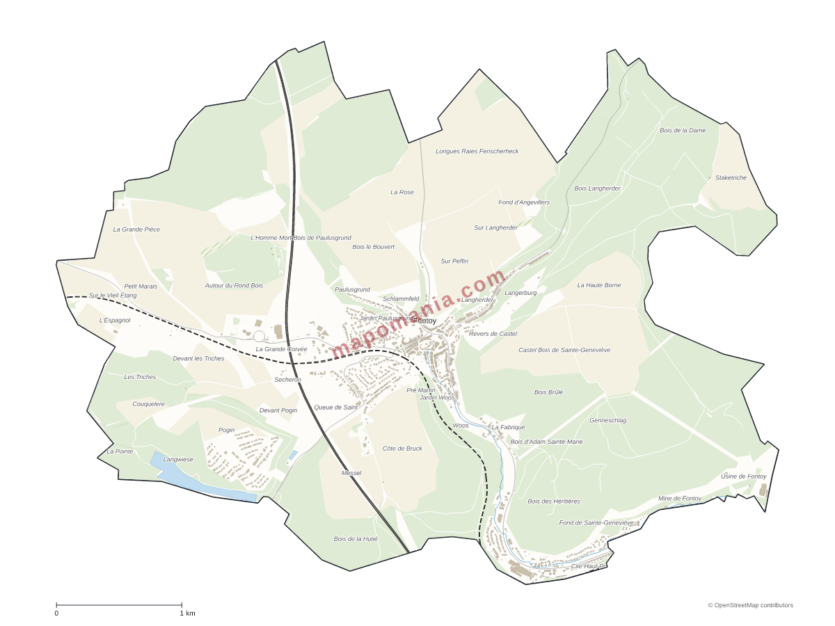 Carte de Fontoy à personnaliser