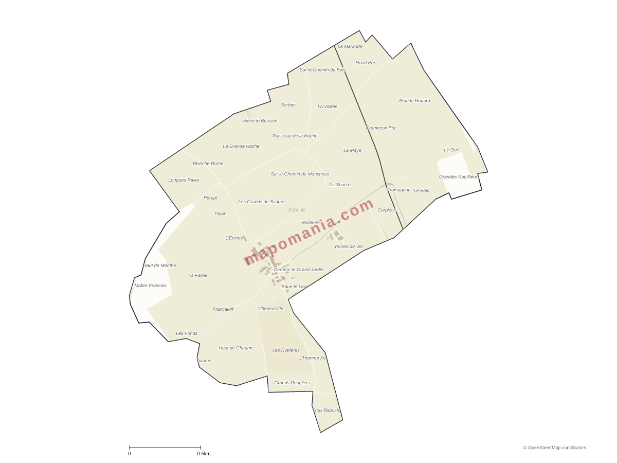 Carte de Foville à personnaliser