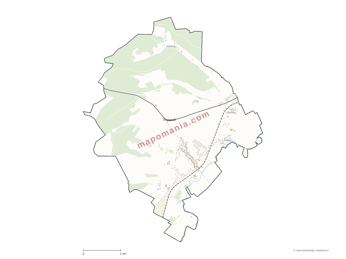 Carte de Freistroff à personnaliser