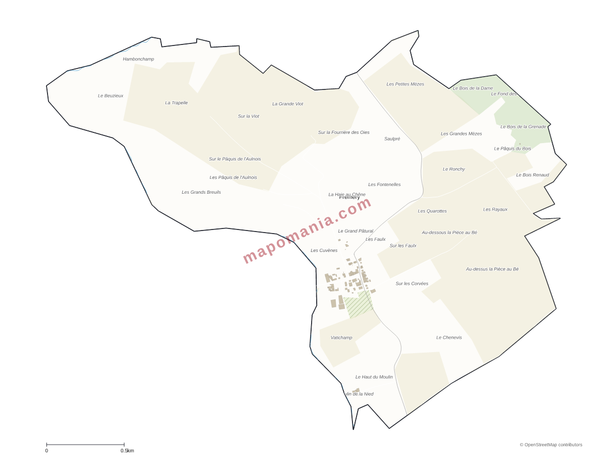 Carte de Frémery à personnaliser