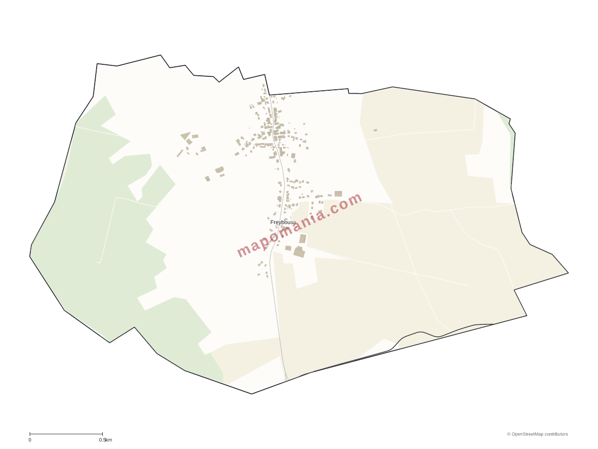 Carte de Freybouse à personnaliser