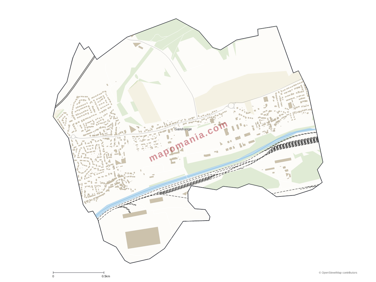 Carte de Gandrange à personnaliser