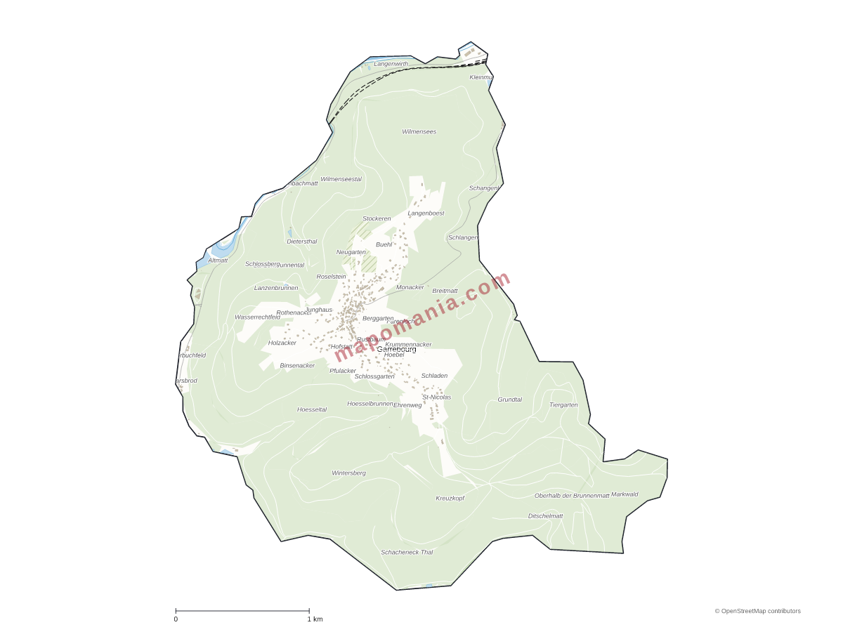 Carte de Garrebourg à personnaliser