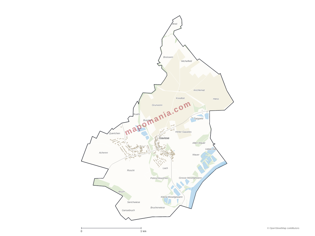 Carte de Gavisse à personnaliser