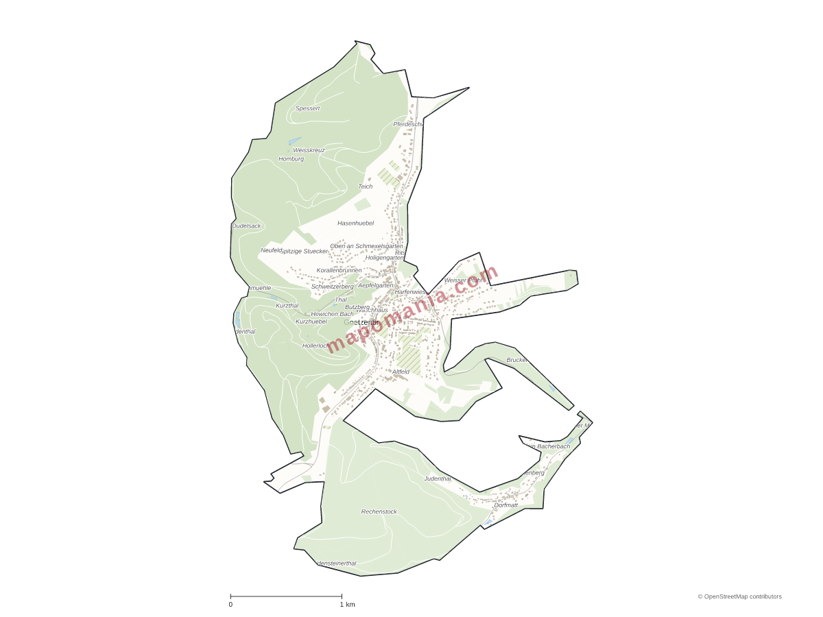 Carte de Goetzenbruck à personnaliser