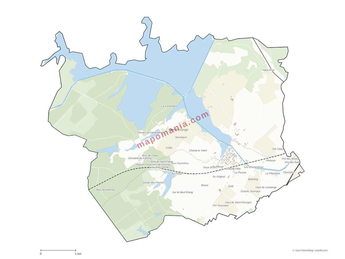 Carte de Gondrexange à personnaliser