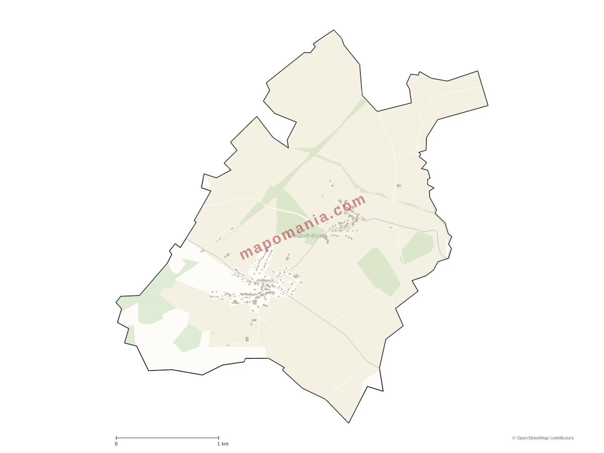Carte de Grindorff-Bizing à personnaliser