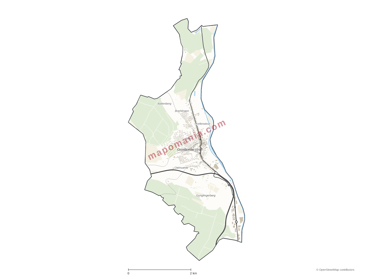 Carte de Grosbliederstroff à personnaliser