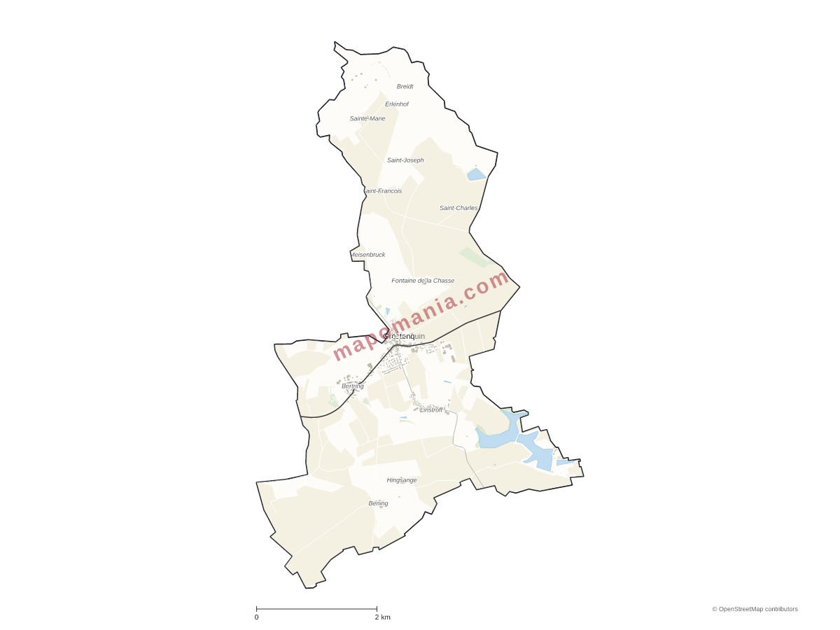 Carte de Grostenquin à personnaliser