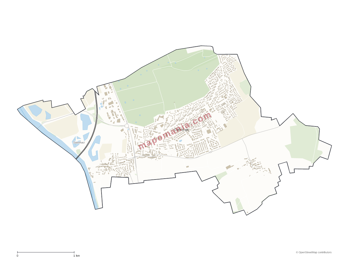 Carte de Guénange à personnaliser